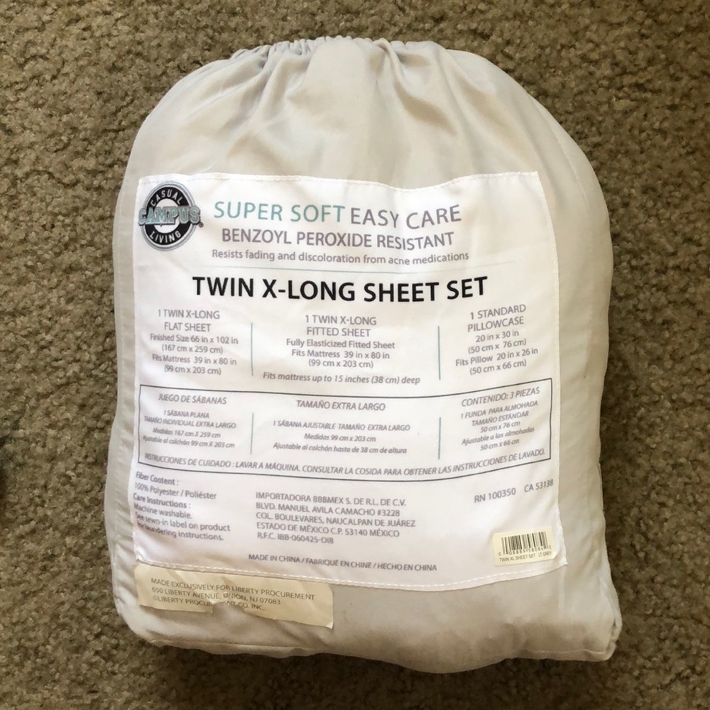 Twin XL sheets